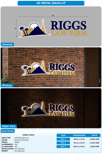 CUSTOM MOCKUP SIGN FOR Daniel Riggs