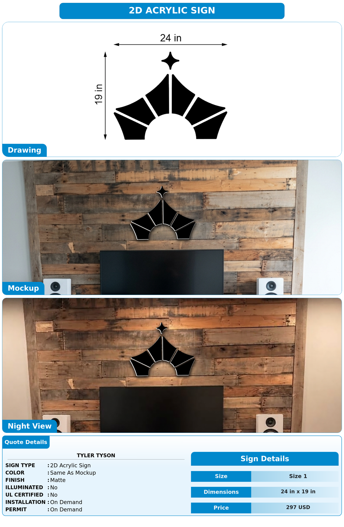 CUSTOM MOCKUP SIGN FOR Tyler Tyson