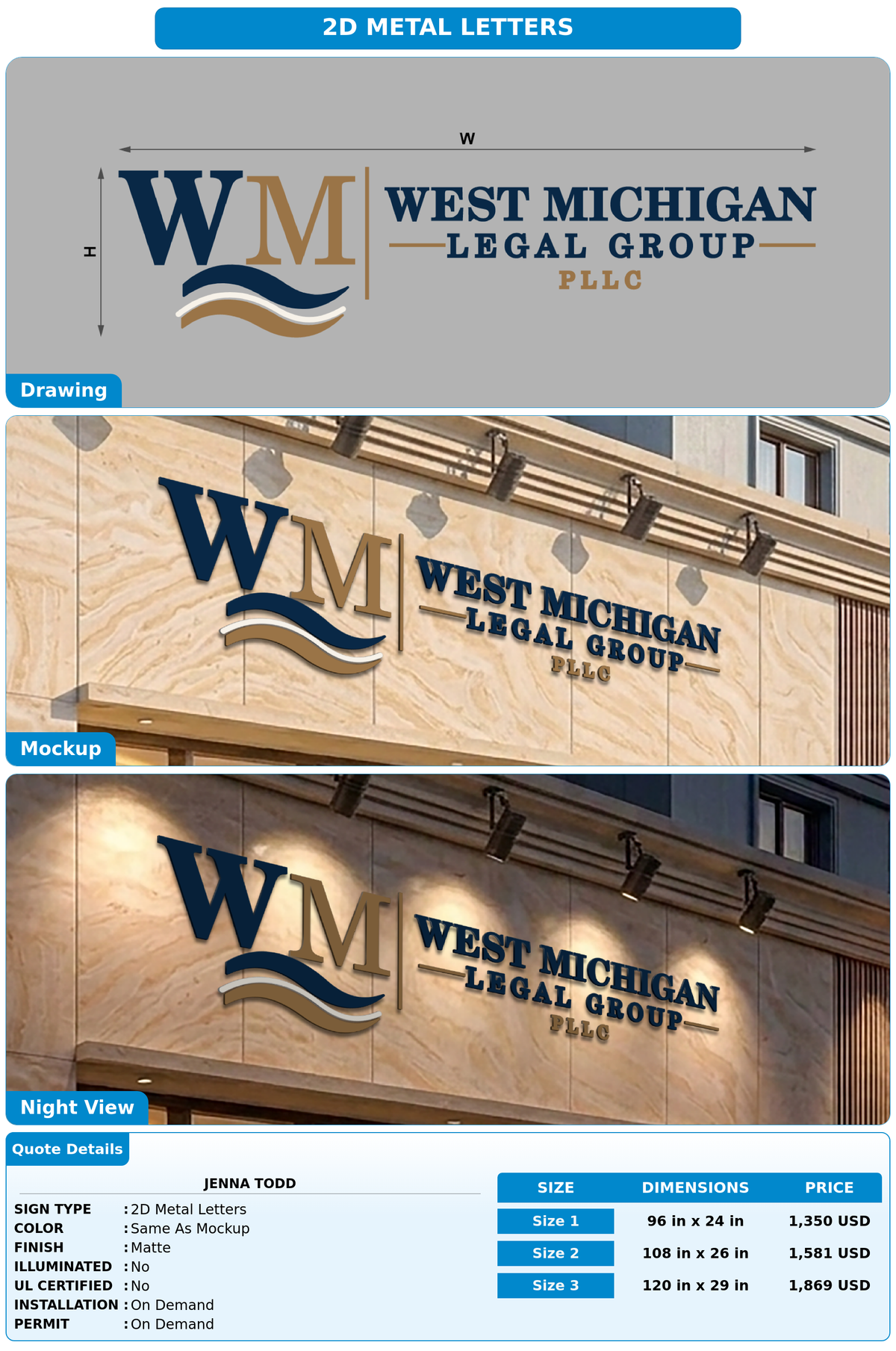 CUSTOM MOCKUP SIGN FOR Jenna Todd