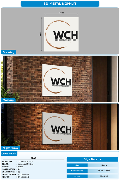 CUSTOM MOCKUP SIGN FOR Brad