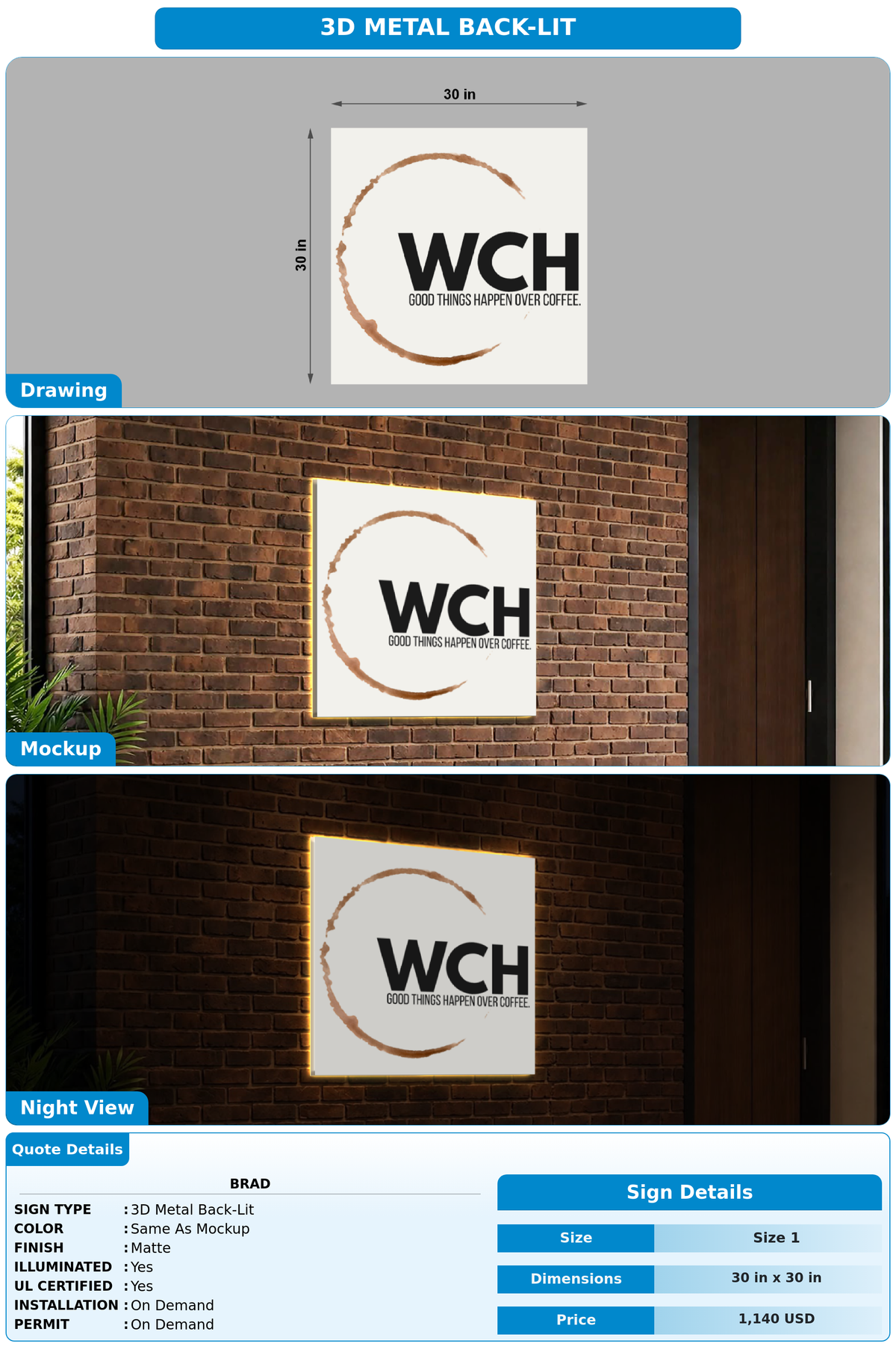 CUSTOM MOCKUP SIGN FOR Brad