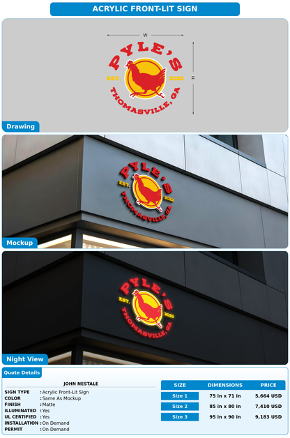 CUSTOM MOCKUP SIGN FOR John Nestale