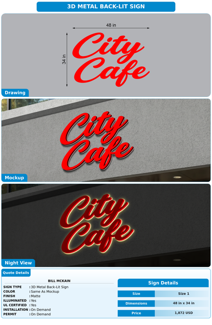 CUSTOM MOCKUP SIGN FOR Bill McKain