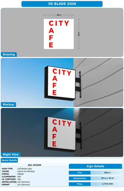 CUSTOM MOCKUP SIGN FOR Bill McKain