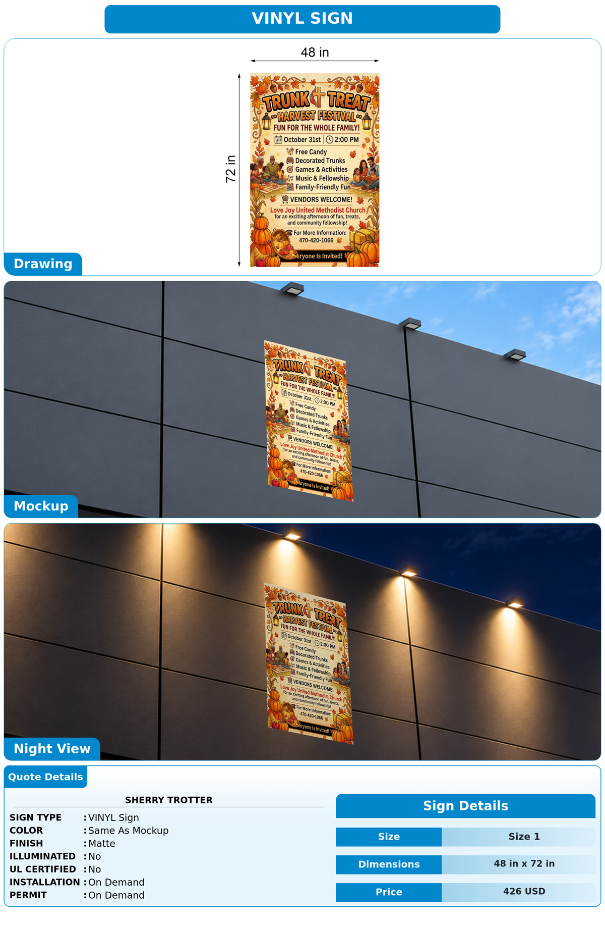 CUSTOM MOCKUP SIGN FOR Sherry Trotter
