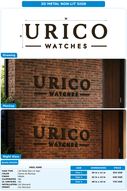CUSTOM MOCKUP SIGN FOR Uriel kand