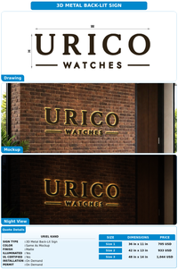 CUSTOM MOCKUP SIGN FOR Uriel kand