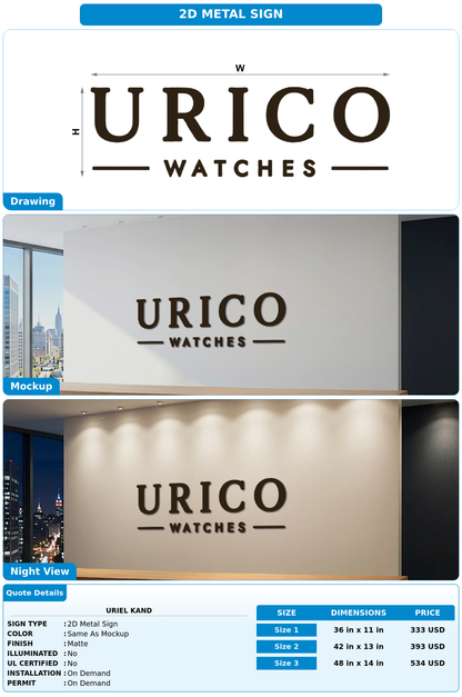 CUSTOM MOCKUP SIGN FOR Uriel kand