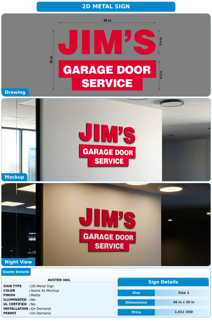 CUSTOM MOCKUP SIGN FOR Austen Vail