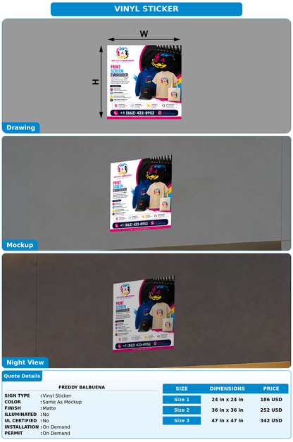 CUSTOM MOCKUP SIGN FOR Freddy Balbuena
