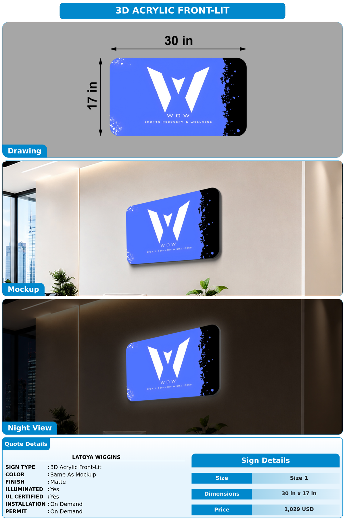 CUSTOM MOCKUP SIGN FOR LaToya Wiggins