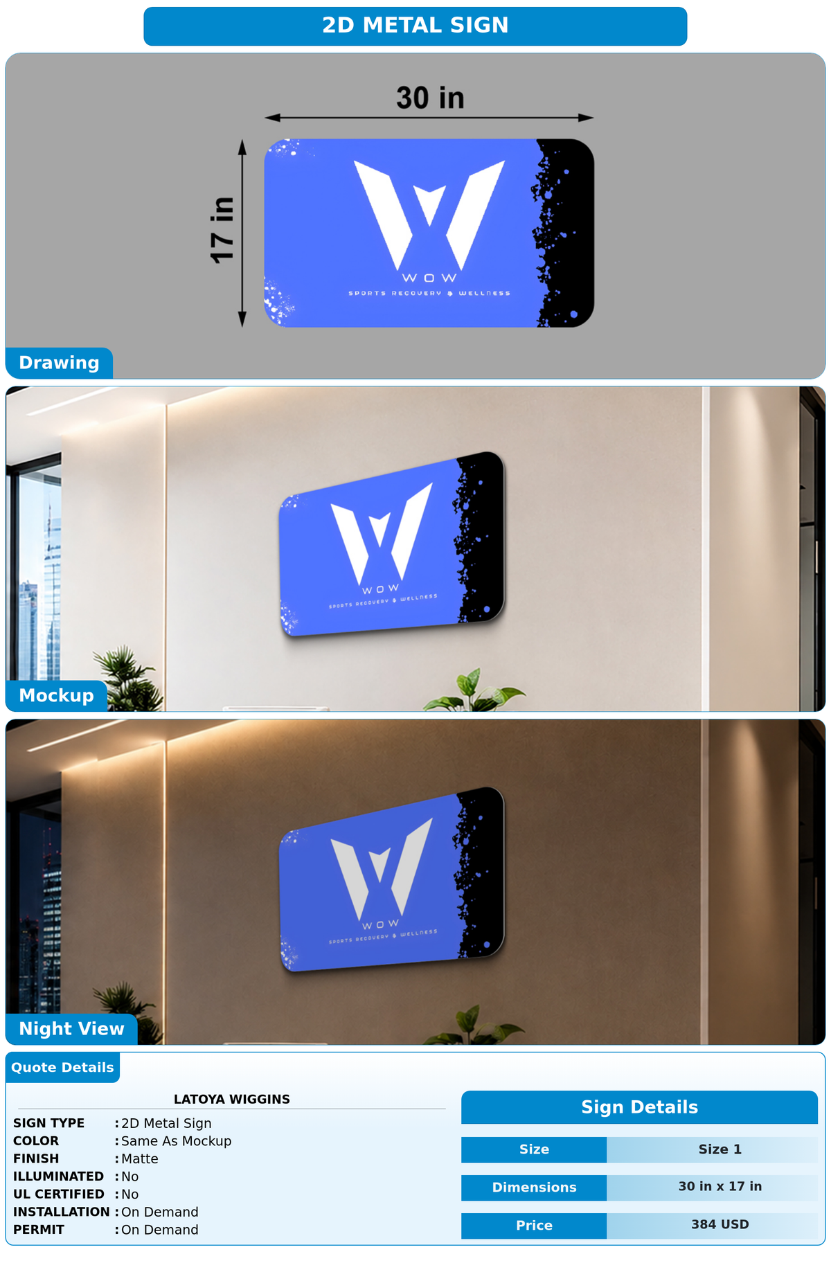 CUSTOM MOCKUP SIGN FOR LaToya Wiggins
