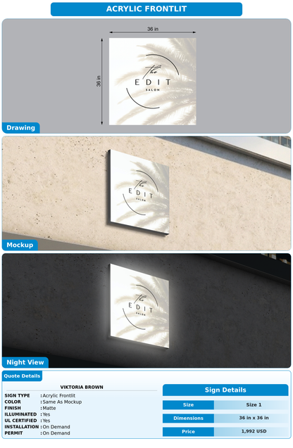 CUSTOM MOCKUP SIGN FOR Viktoria Brown