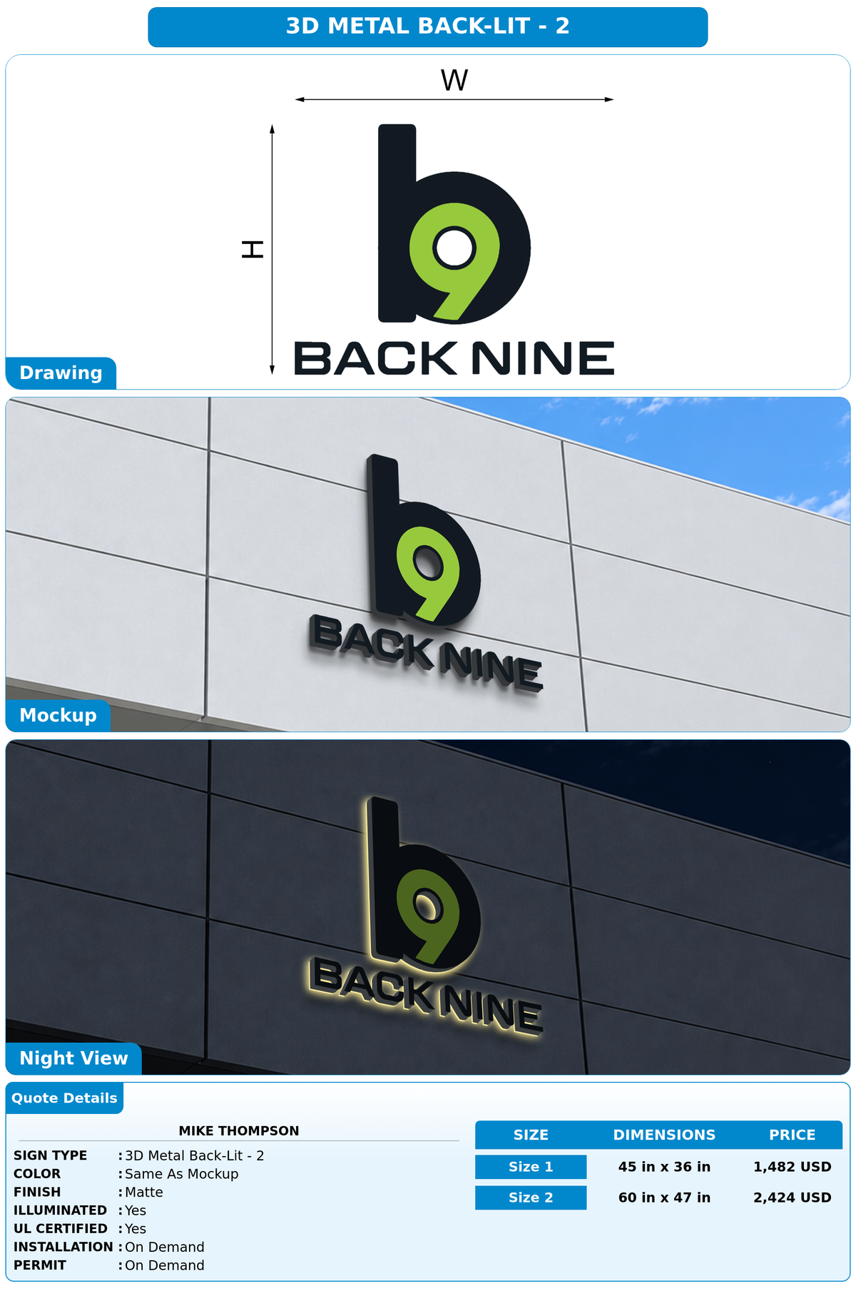 CUSTOM MOCKUP SIGN FOR Mike Thompson