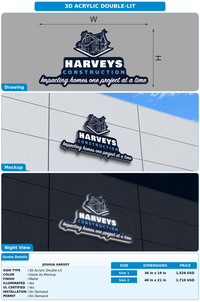 CUSTOM MOCKUP SIGN FOR Joshua Harvey