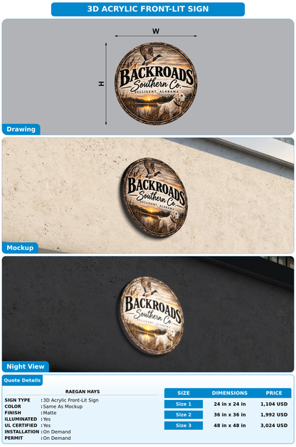 CUSTOM MOCKUP SIGN FOR Raegan Hays