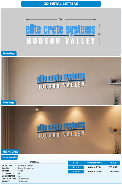 CUSTOM MOCKUP SIGN FOR Brianna