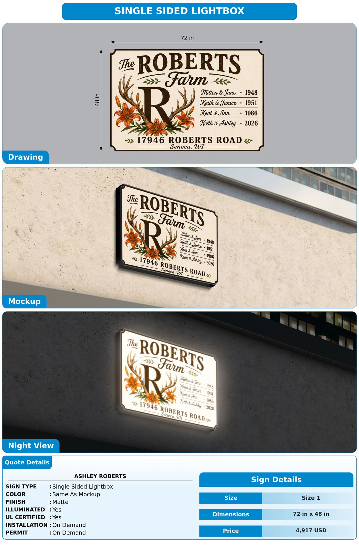 CUSTOM MOCKUP SIGN FOR Ashley Roberts