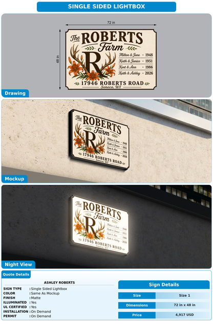 CUSTOM MOCKUP SIGN FOR Ashley Roberts
