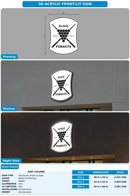 CUSTOM MOCKUP SIGN FOR Andy Childree