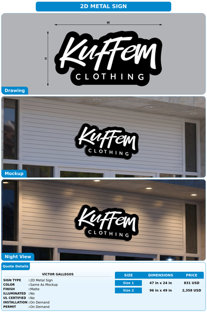 CUSTOM MOCKUP SIGN FOR Víctor gallegos