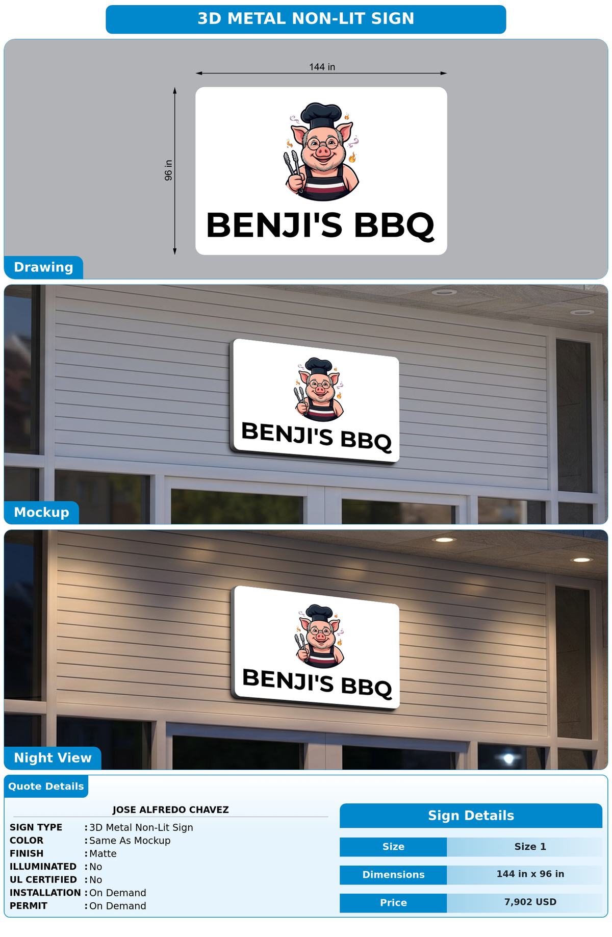 CUSTOM MOCKUP SIGN FOR jose Alfredo chavez