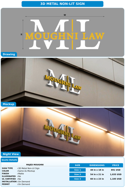CUSTOM MOCKUP SIGN FOR Majed Moughni
