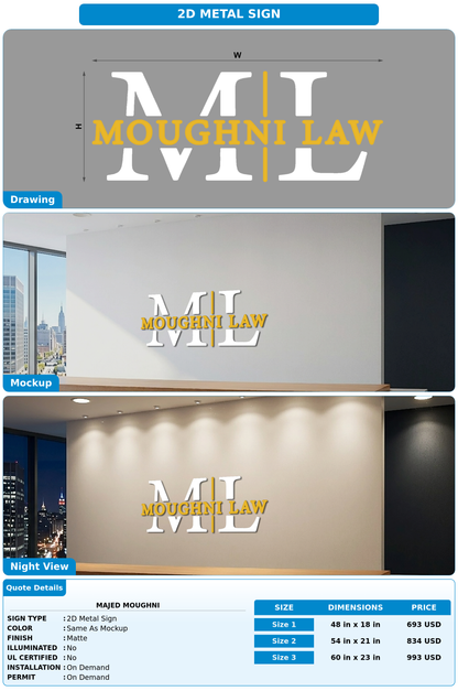 CUSTOM MOCKUP SIGN FOR Majed Moughni