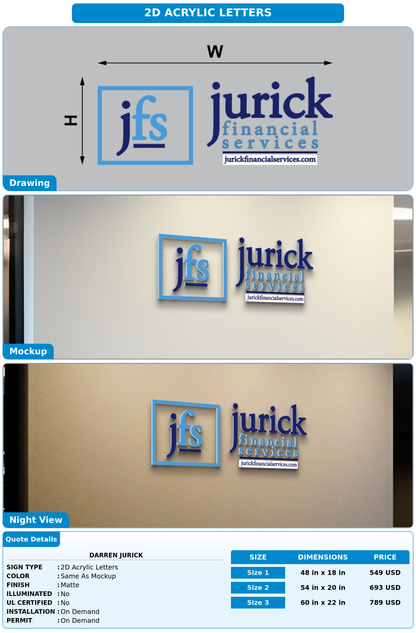 CUSTOM MOCKUP SIGN FOR Darren Jurick