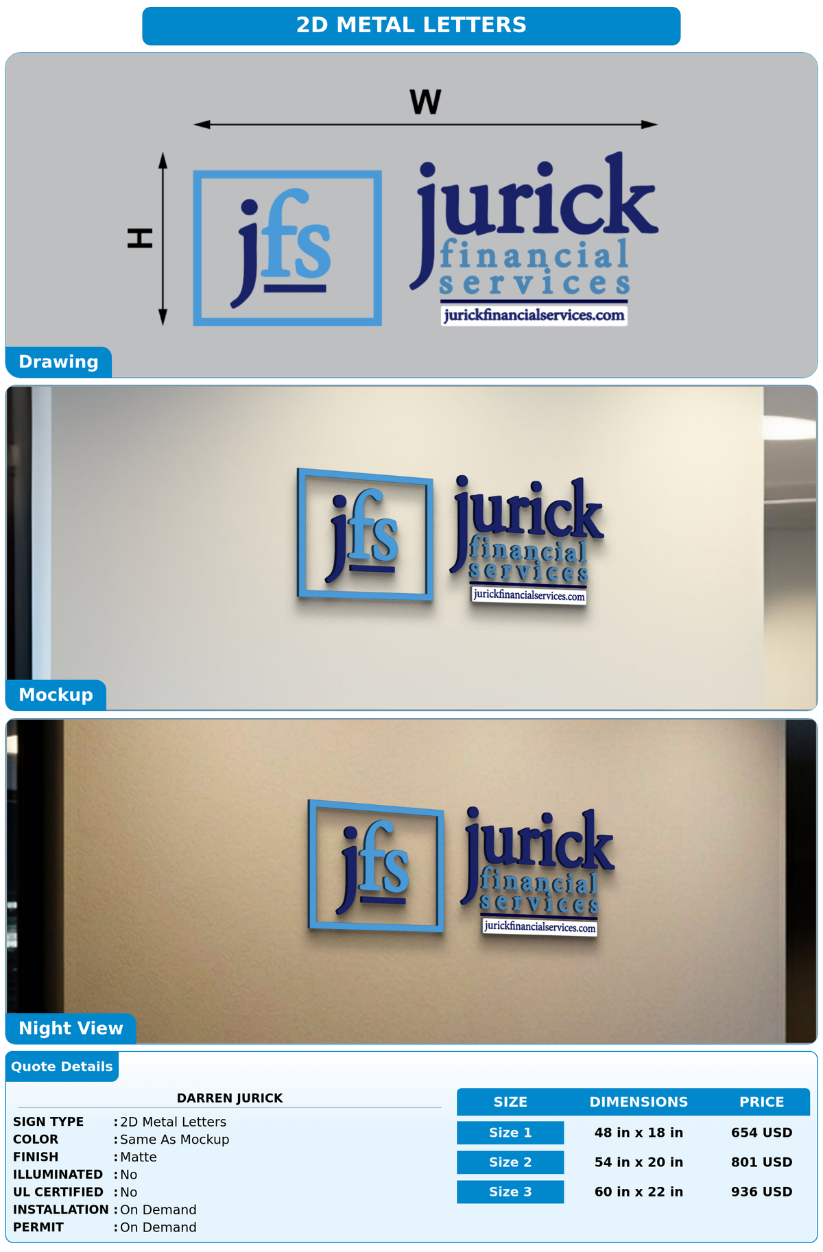 CUSTOM MOCKUP SIGN FOR Darren Jurick