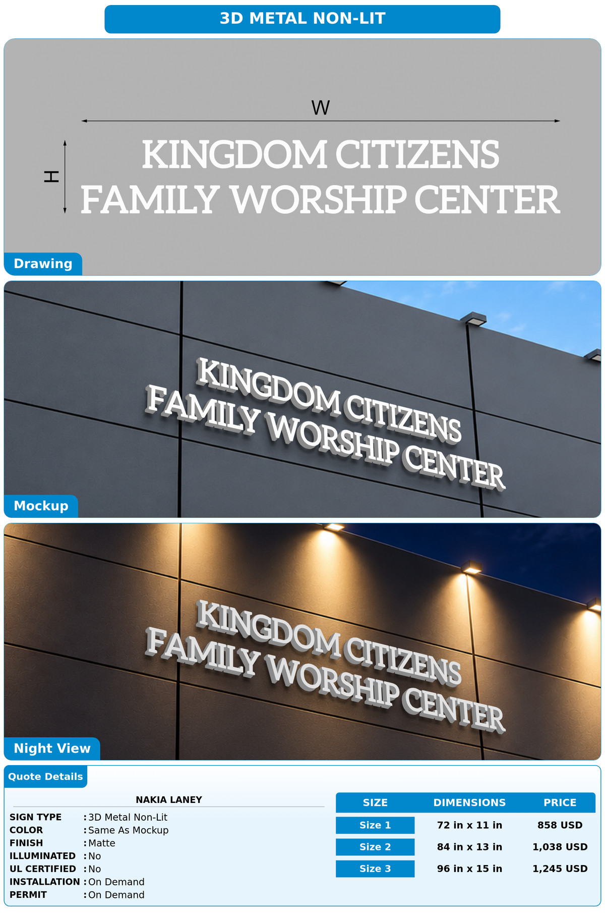 CUSTOM MOCKUP SIGN FOR NAKIA LANEY