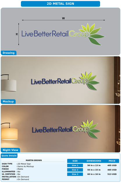CUSTOM MOCKUP SIGN FOR Martin Brown