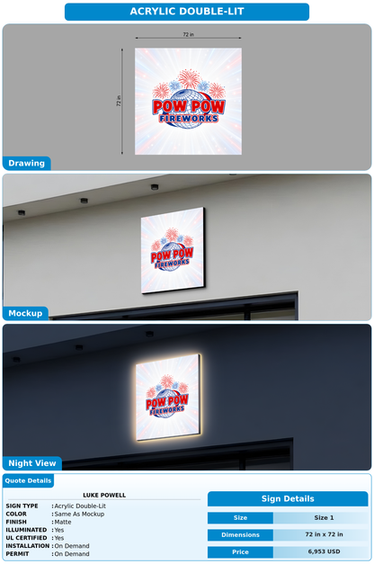CUSTOM MOCKUP SIGN FOR Luke powell