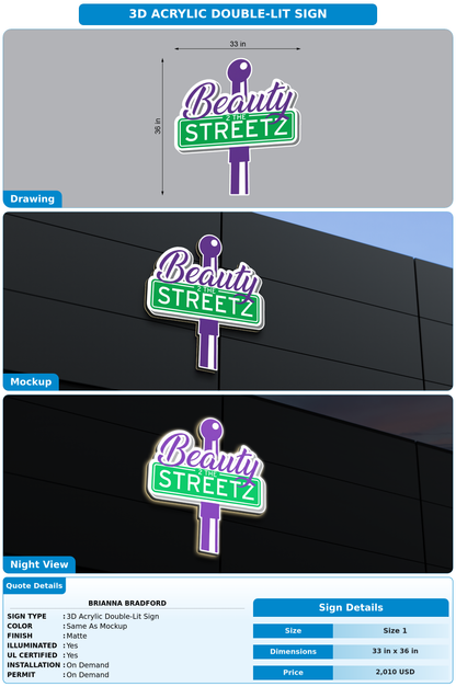 CUSTOM MOCKUP SIGN FOR Brianna Bradford