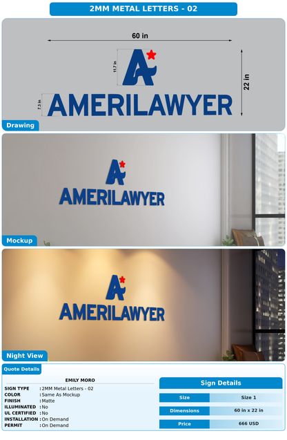 CUSTOM MOCKUP SIGN FOR Emily Moro