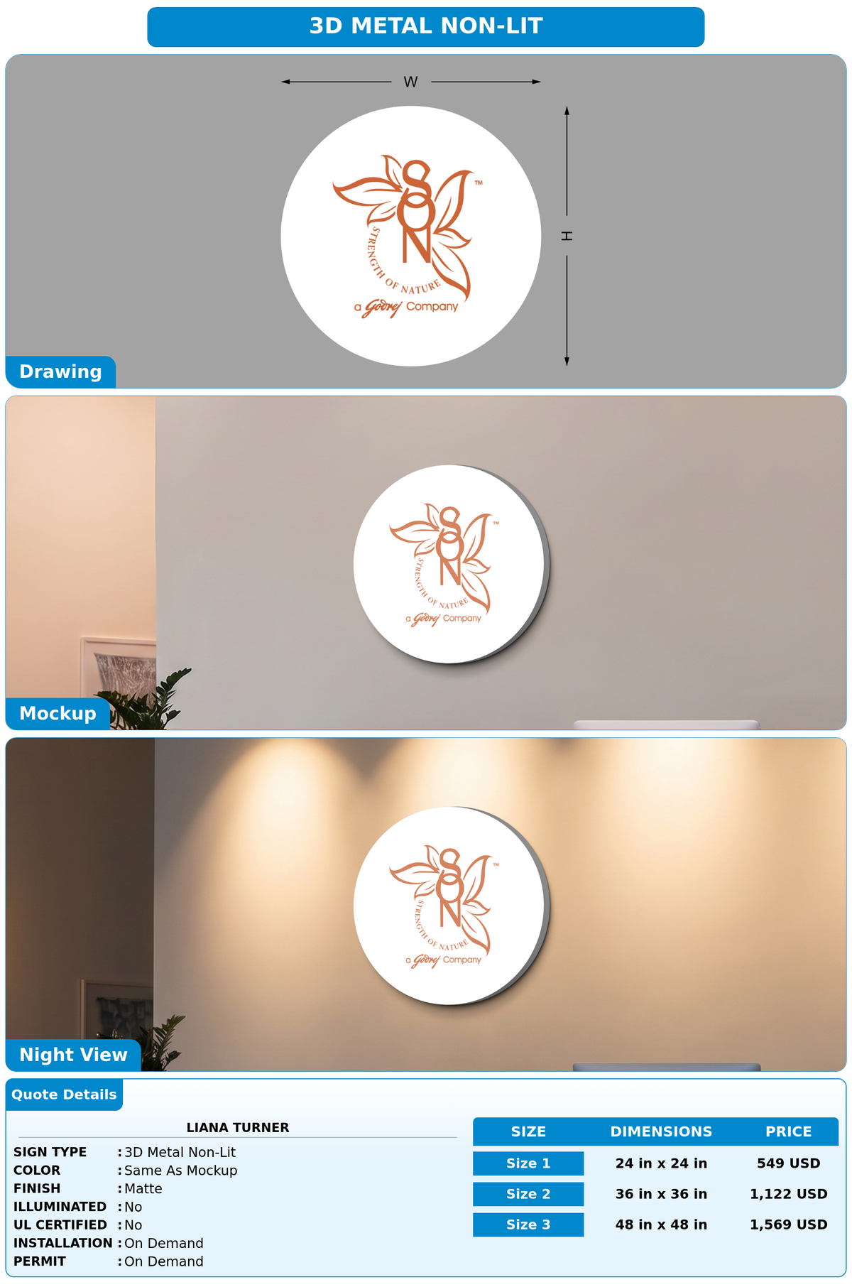 CUSTOM MOCKUP SIGN FOR Liana Turner