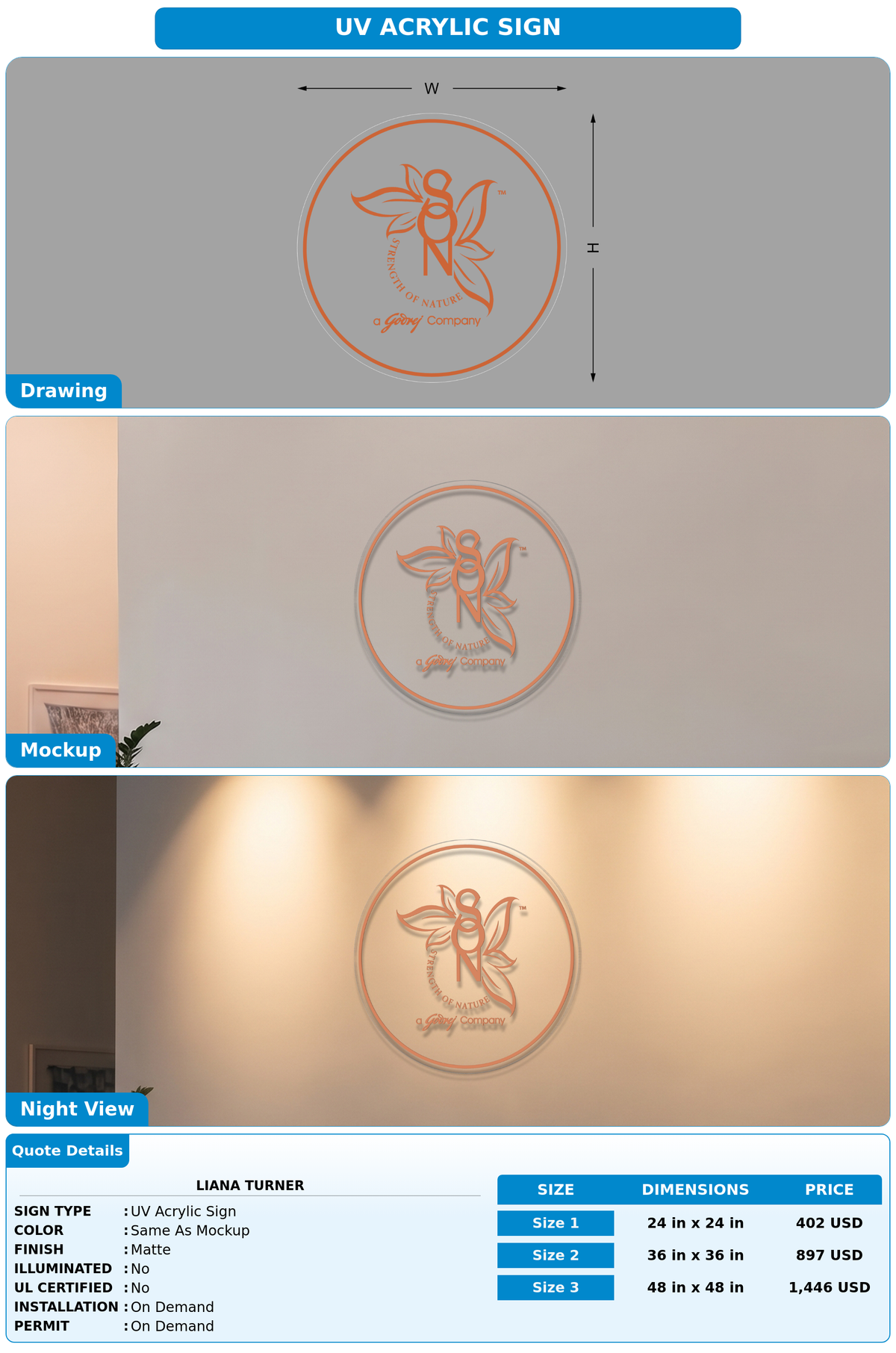 CUSTOM MOCKUP SIGN FOR Liana Turner