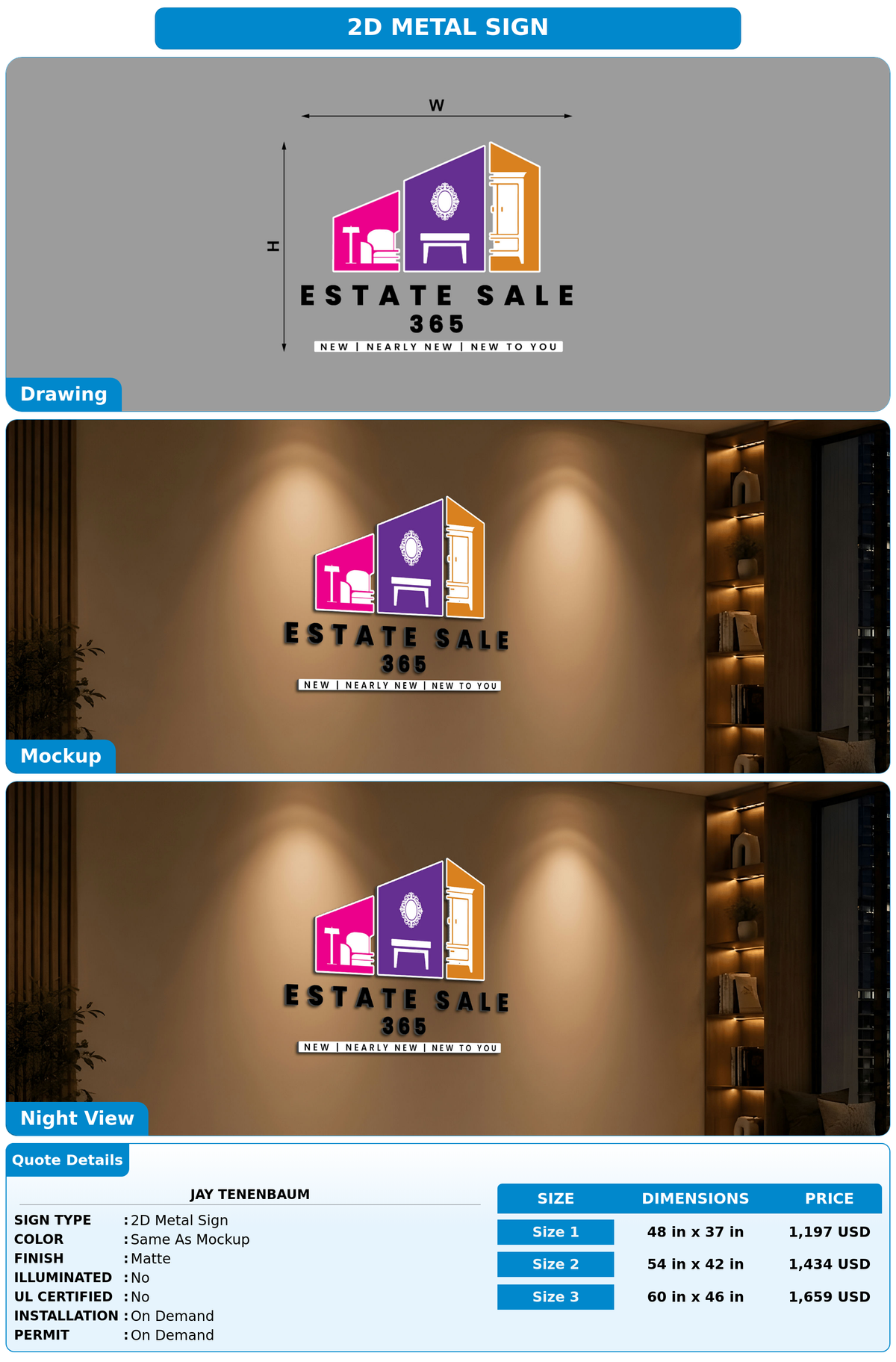 CUSTOM MOCKUP SIGN FOR Jay Tenenbaum