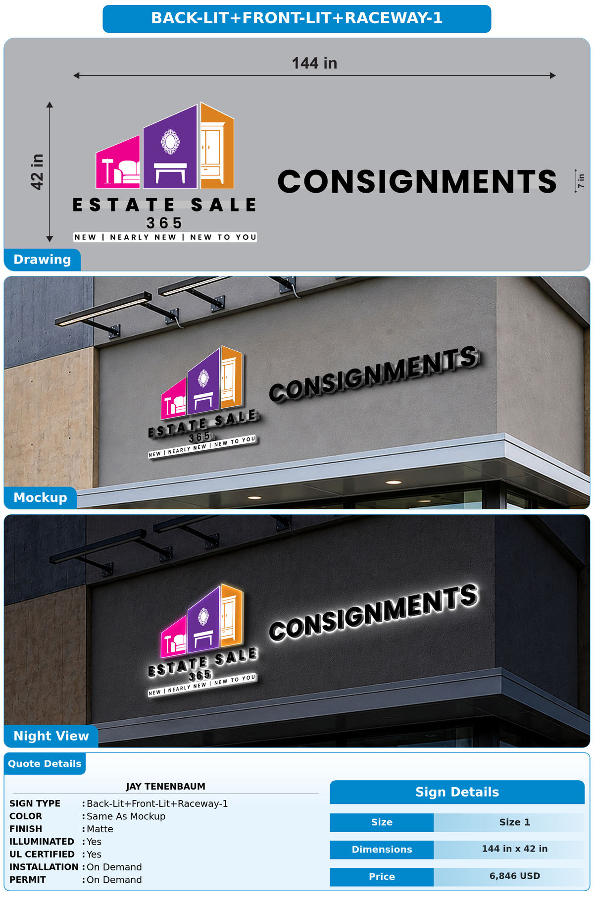 CUSTOM MOCKUP SIGN FOR Jay Tenenbaum