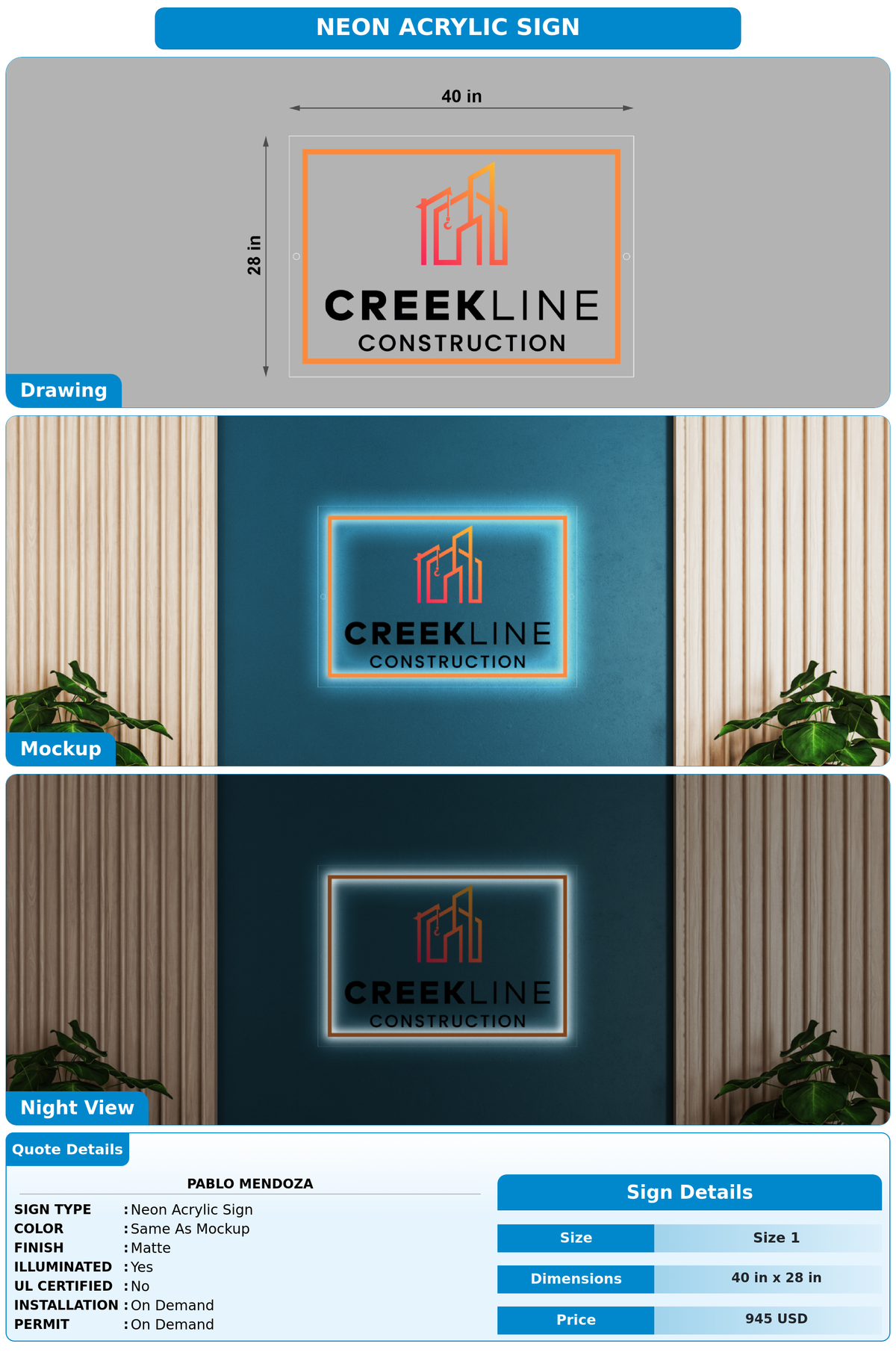 CUSTOM MOCKUP SIGN FOR Pablo Mendoza