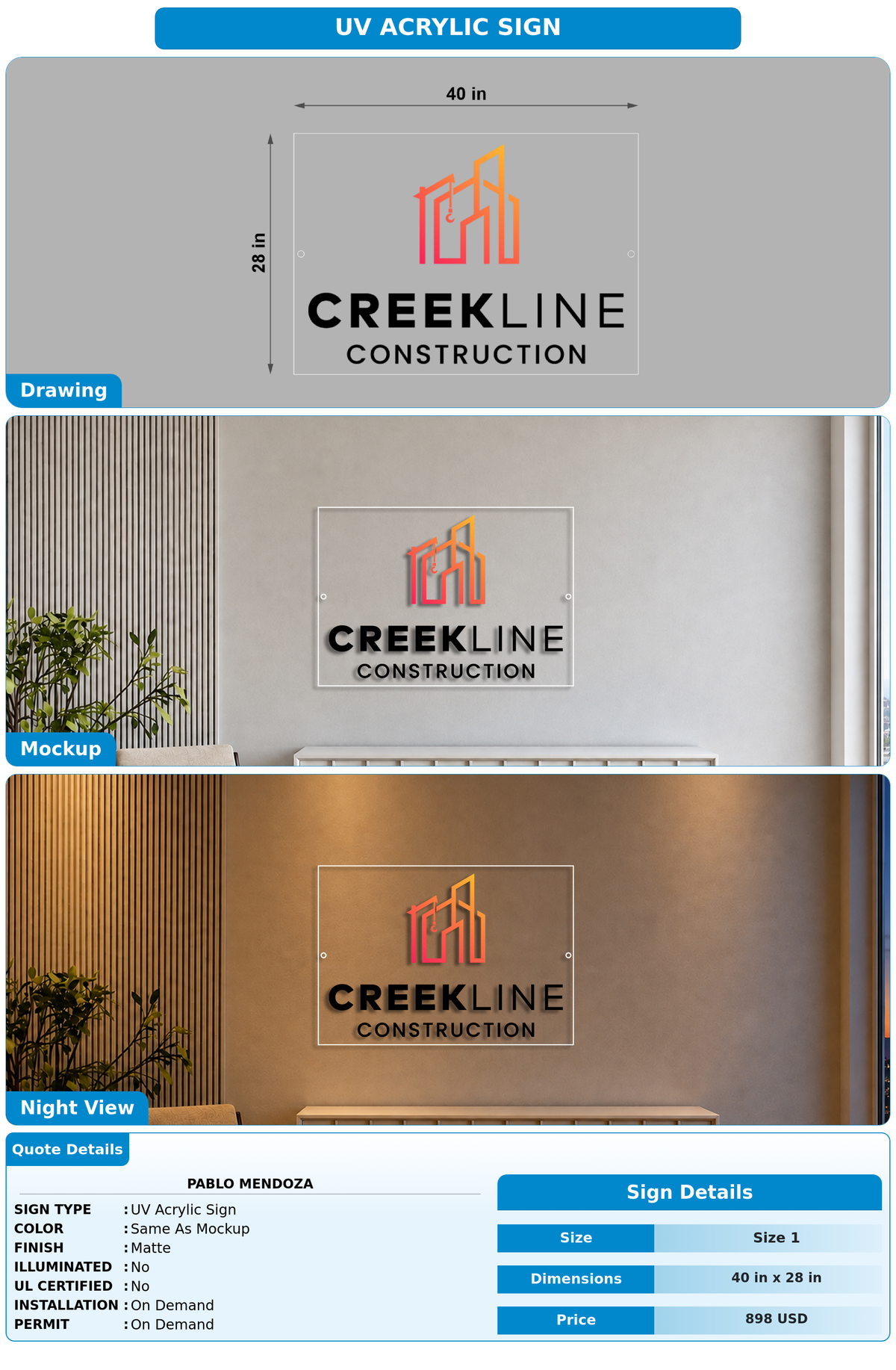 CUSTOM MOCKUP SIGN FOR Pablo Mendoza