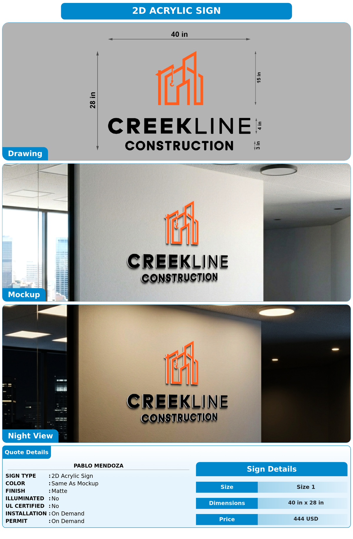 CUSTOM MOCKUP SIGN FOR Pablo Mendoza