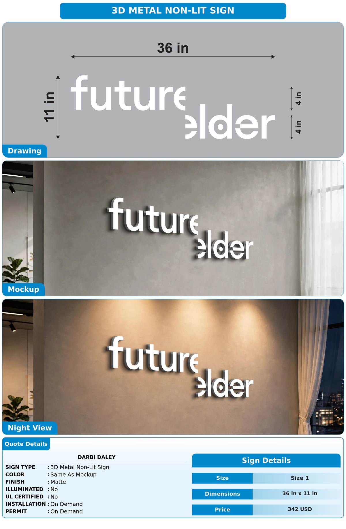 CUSTOM MOCKUP SIGN FOR darbi daley