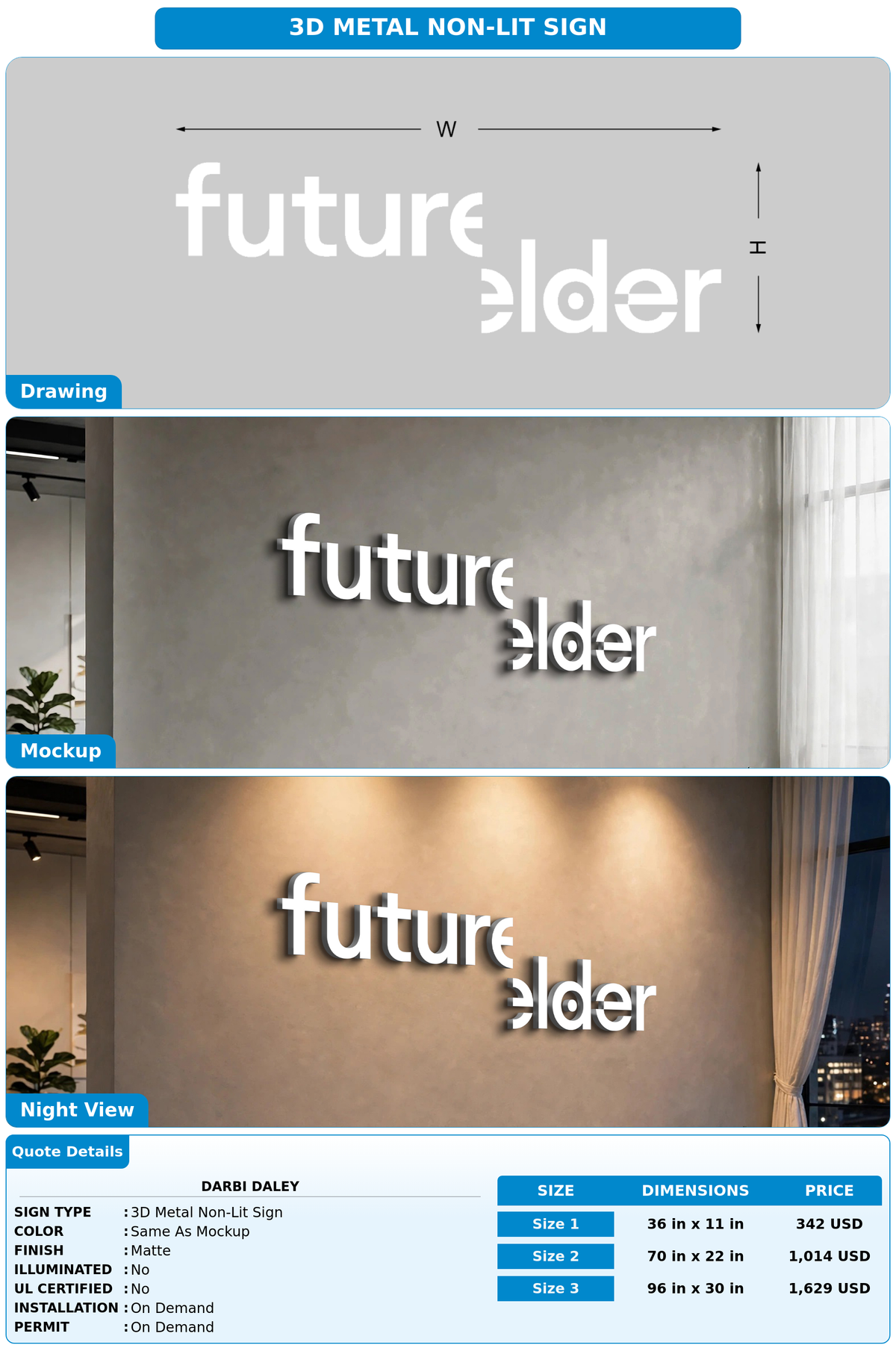 CUSTOM MOCKUP SIGN FOR darbi daley