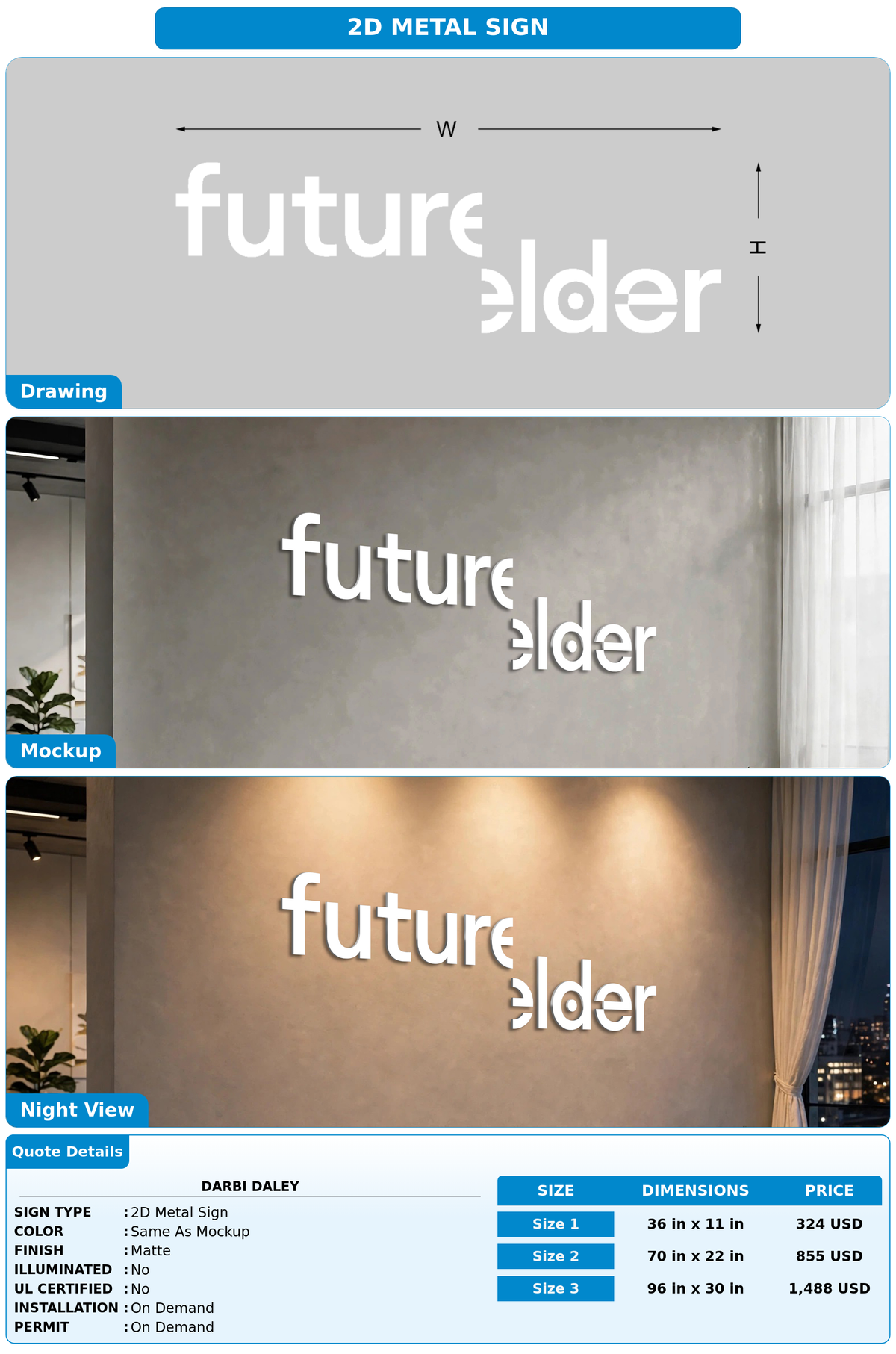 CUSTOM MOCKUP SIGN FOR darbi daley