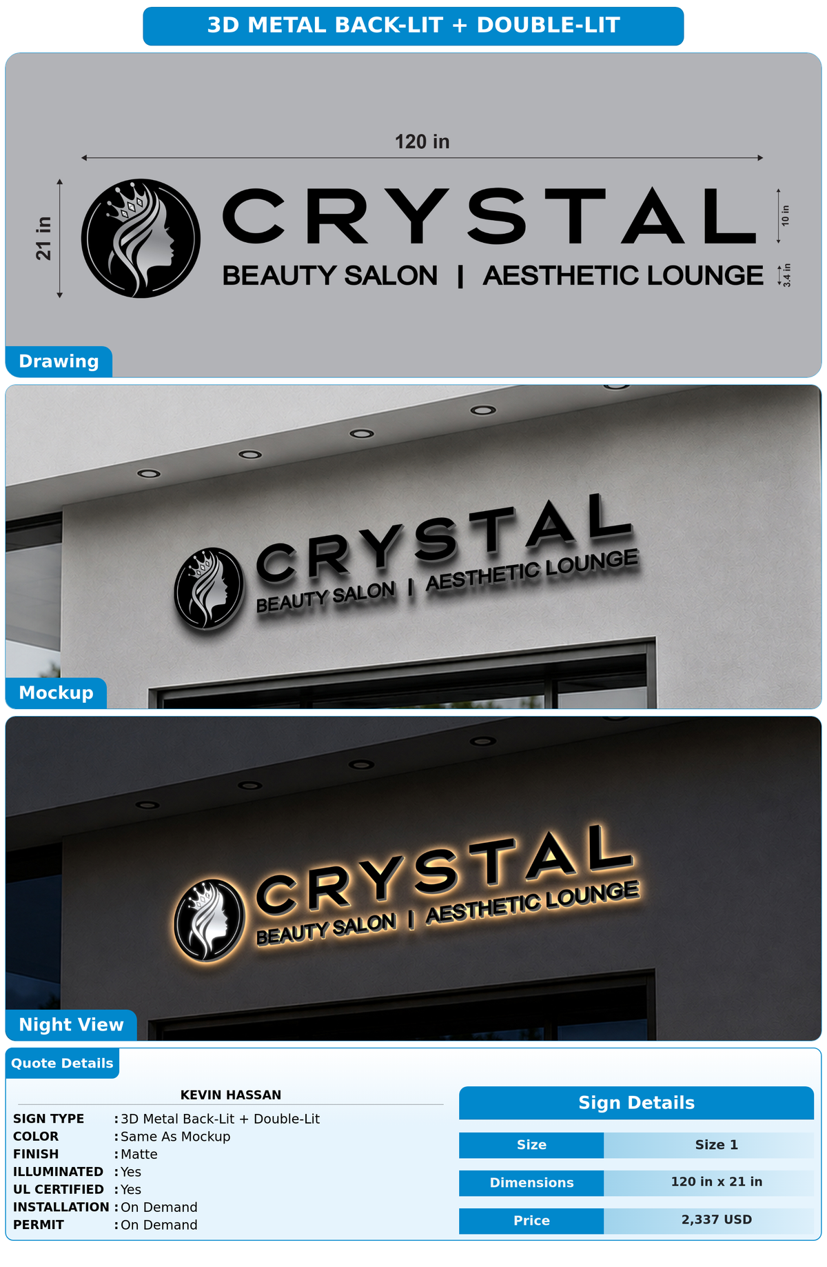 CUSTOM MOCKUP SIGN FOR kevin hassan