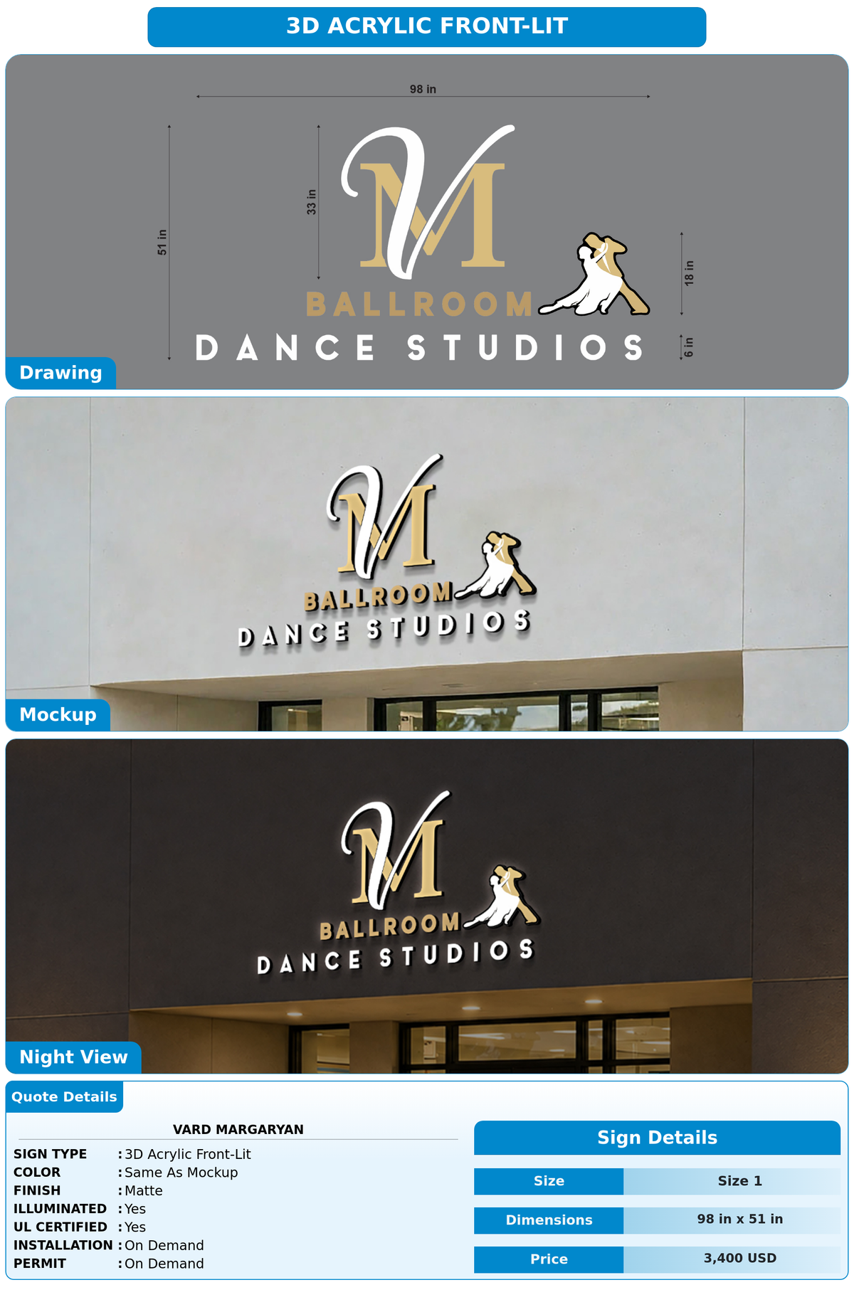 CUSTOM MOCKUP SIGN FOR VARD MARGARYAN