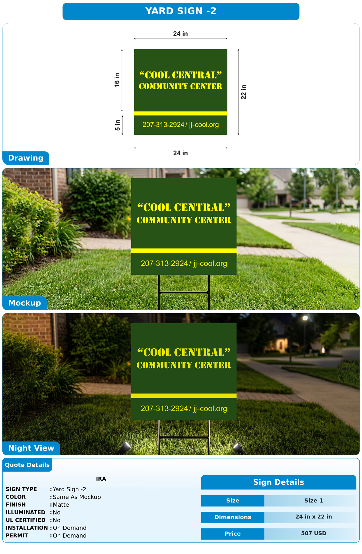 CUSTOM MOCKUP SIGN FOR Ira