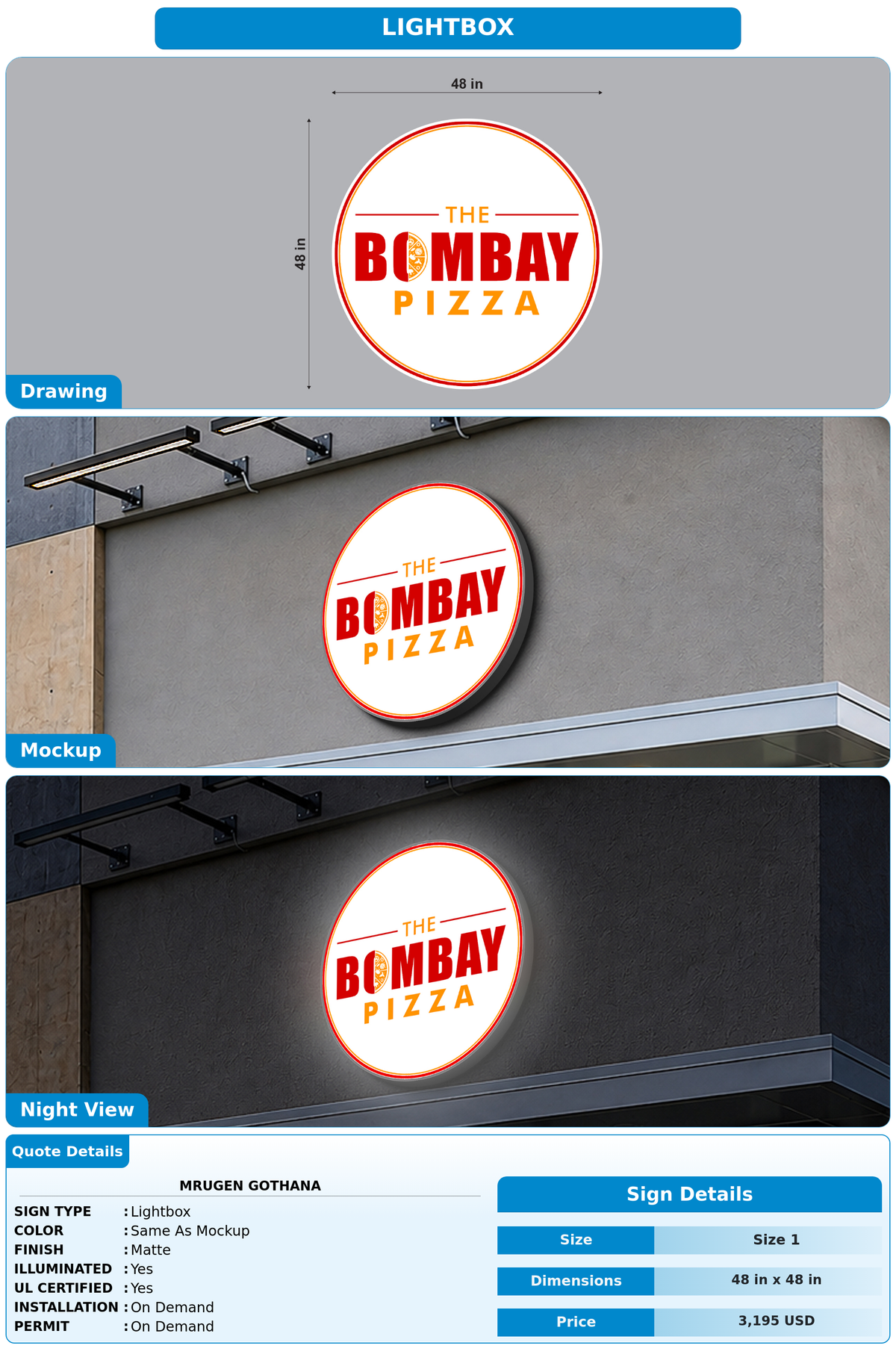 CUSTOM MOCKUP SIGN FOR Mrugen Gothana