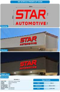 CUSTOM MOCKUP SIGN FOR Michael A.